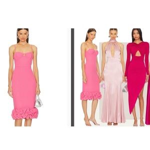 Revolve NBD Roja midi dress in hot pink